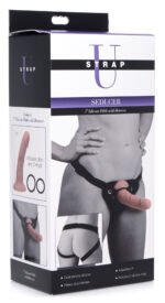 Seducer 7 Inch Silicone Dildo With Harness - Image 2