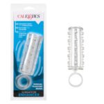 Sensation Enhancer Clear Stretchy Cock Ring with Scrotum Support - Image 3
