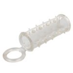 Sensation Enhancer Clear Stretchy Cock Ring with Scrotum Support - Image 5