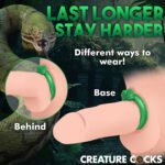 Serpentine Silicone Cock Ring - Green - Image 3