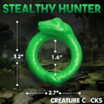 Serpentine Silicone Cock Ring - Green - Image 6