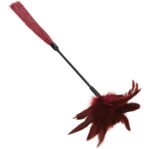 Sex and Mischief Enchanted Feather Tickler – Burgundy - Image 2