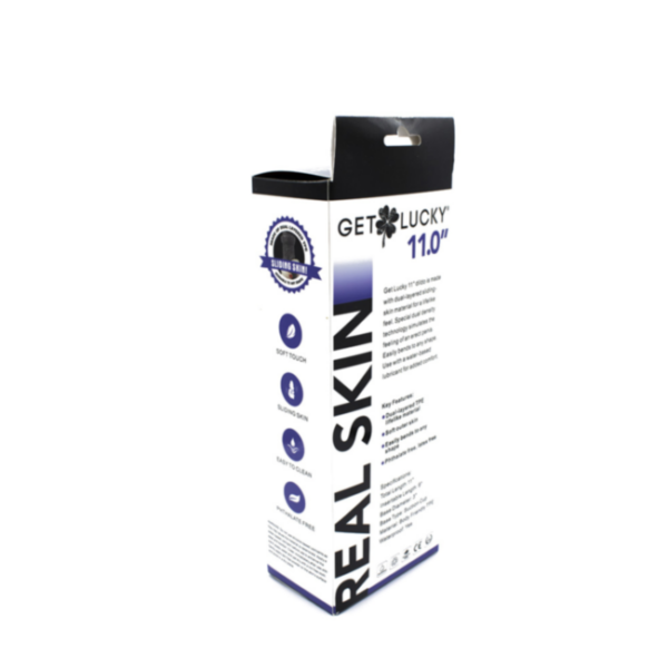 Real Skin 11 Dual Layer Dildo - Dark Brown