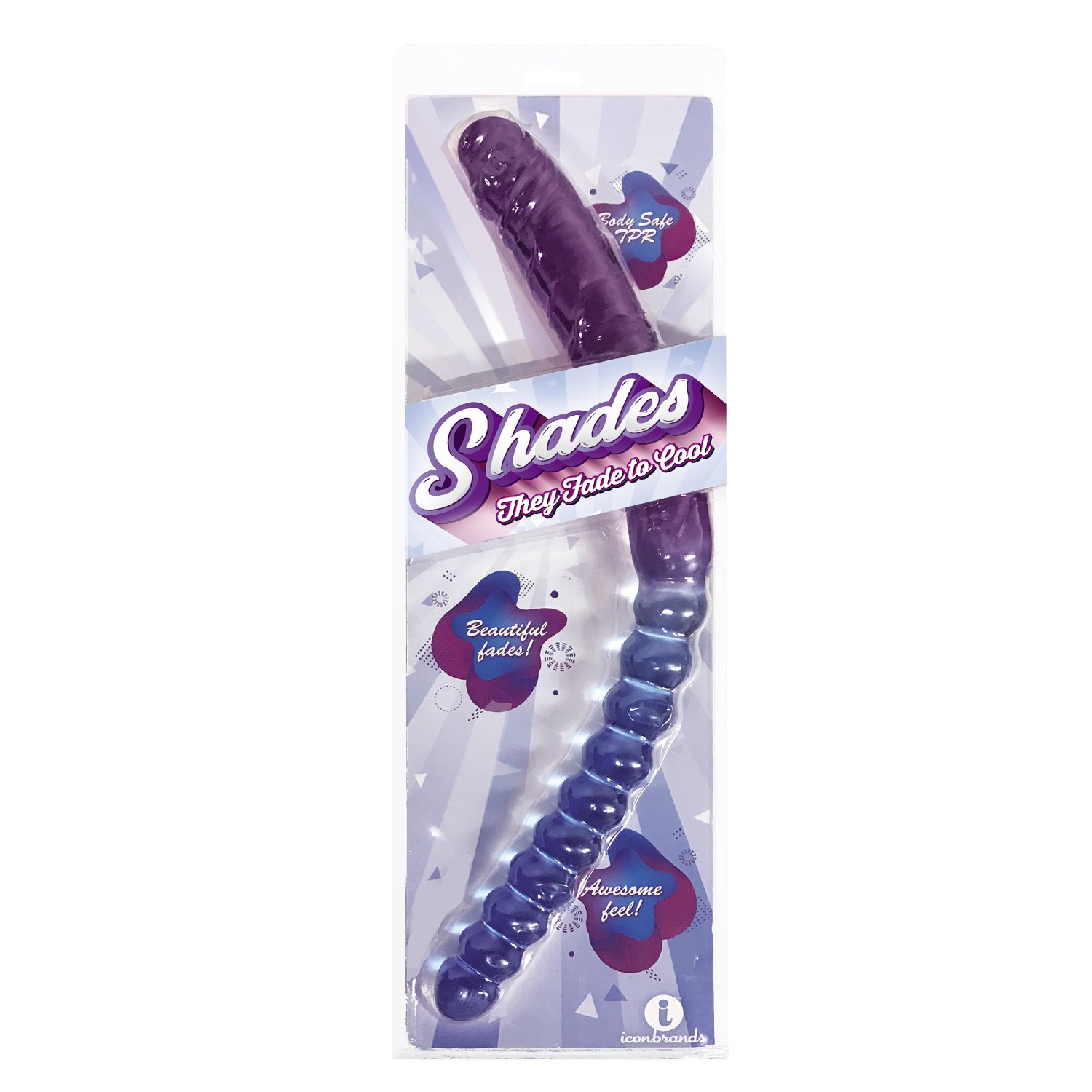 shade-17-inch-double-dong-violet-and-blue Shade - 17 Inch Double Dong - Violet and Blue - Image 1