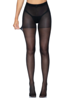 Sheer Open Butt Crotchless Pantyhose - One Size - Black - Image 6