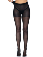 Sheer Open Butt Crotchless Pantyhose - One Size - Black - Image 7