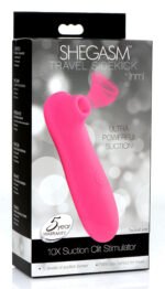Shegasm Travel Sidekick 10x Suction Clit Stimulator - Pink - Image 4