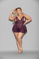 Shorty Babydoll - Queen Size - Plum - Image 2