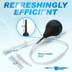 Silicone Enema Bulb Kit with Three Interchangeable Attachments – Black - Image 3