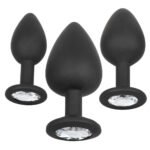 Silicone Gem Anal Plug Kit – 3-Piece Graduated Set – Black - Image 4