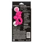 Silicone Rechargeable Dual Butterfly Ring - Pink - Image 4