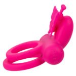 Silicone Rechargeable Dual Butterfly Ring - Pink - Image 7