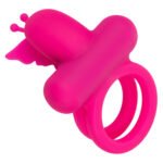 Silicone Rechargeable Dual Butterfly Ring - Pink - Image 8