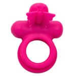 Silicone Rechargeable Dual Butterfly Ring - Pink - Image 10