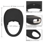 Silicone Rechargeable Pleasure Ring - Black - Black - Image 12