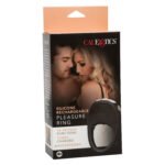 Silicone Rechargeable Pleasure Ring - Black - Black - Image 3