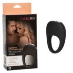 Silicone Rechargeable Pleasure Ring - Black - Black - Image 4