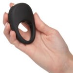 Silicone Rechargeable Pleasure Ring - Black - Black - Image 5