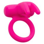 Silicone Rechargeable Triple Clit Flicker Vibrating Cock Ring – Pink - Image 8