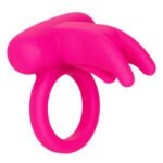 Silicone Rechargeable Triple Clit Flicker Vibrating Cock Ring – Pink - Image 10