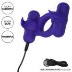 Silicone Rechargeable Triple Orgasm Enhancer - Purple - Image 2
