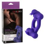 Silicone Rechargeable Triple Orgasm Enhancer - Purple - Image 3
