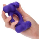 Silicone Rechargeable Triple Orgasm Enhancer - Purple - Image 7