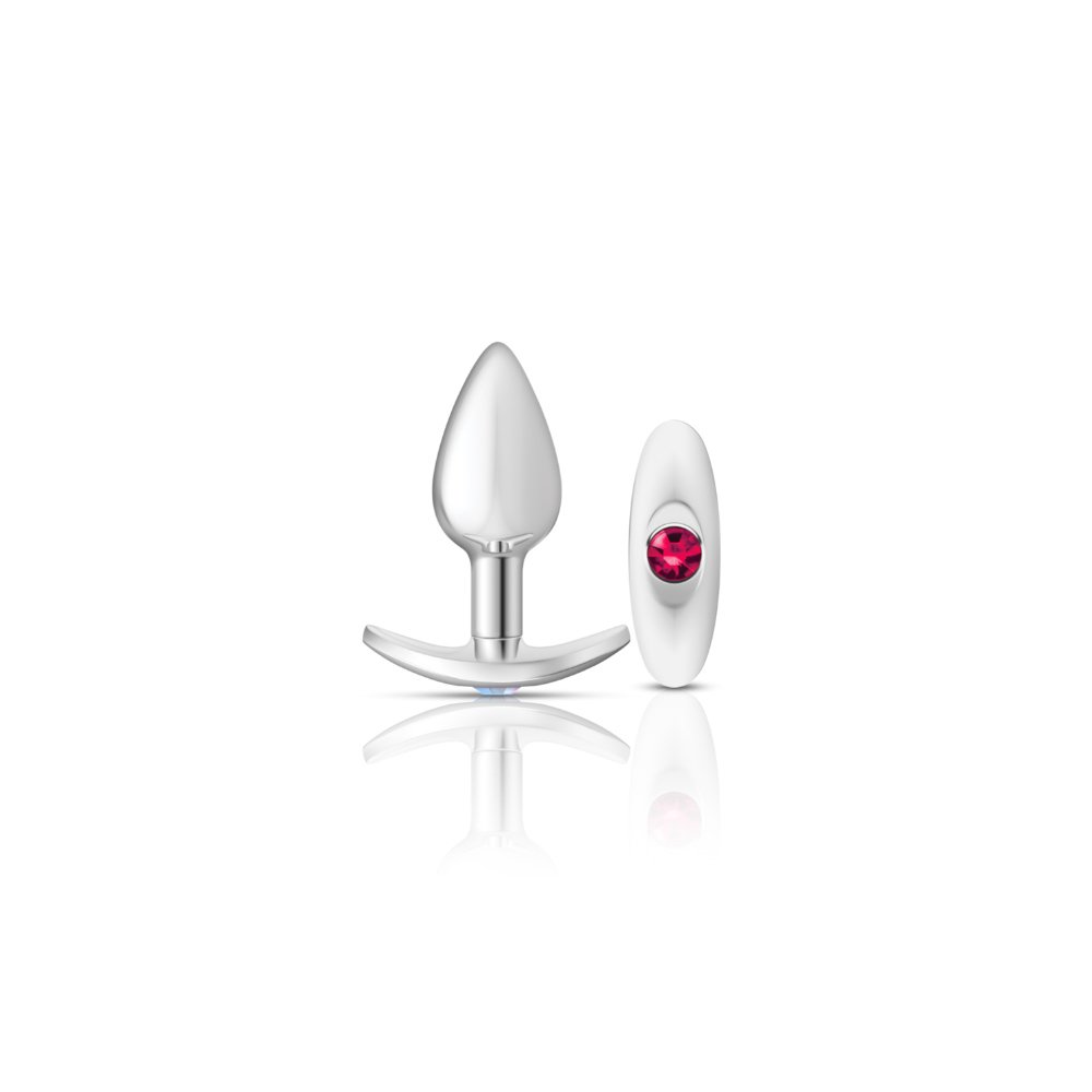 silver-anchor-buttplug-kit-clear-iridescentpink Silver Anchor Buttplug Kit - Clear Iridescent/pink - Image 1