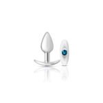 Silver Anchor Buttplug Kit - Clear Iridescent/teal
