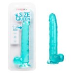 Size Queen 10 inch/25.5 Cm - Blue - Image 5