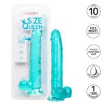 Size Queen 10 inch/25.5 Cm - Blue - Image 8
