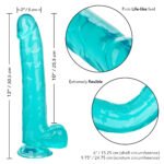 Size Queen 10 inch/25.5 Cm - Blue - Image 9