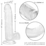 Size Queen 6 inch/15.25 Cm - Clear - Image 9