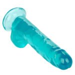 Size Queen 8 Inch Dildo with Suction Cup Base – Blue - Image 2