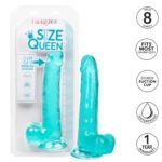 Size Queen 8 Inch Dildo with Suction Cup Base – Blue - Image 8