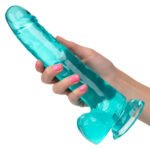 Size Queen 8 Inch Dildo with Suction Cup Base – Blue - Image 10