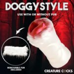 Snow She-Wolf Silicone Stroker – White - Image 4