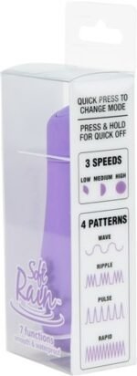 Soft Rain Power Bullet 3 Inch Breeze Coated 7  Function - Lavender - Image 3