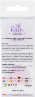 Soft Rain Power Bullet 3 Inch Breeze Coated 7  Function - Lavender - Image 4
