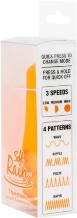 Soft Rain Power Bullet 3 Inch Breeze Coated 7  Function - Orange - Image 3