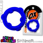 Oxballs Spinner Single Silicone Cock Ring – Glacier Blue - Image 2