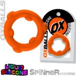 Oxballs Spinner Single Silicone Cock Ring – Orange - Image 2
