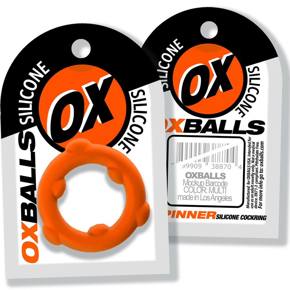 spinner-single-silicone-ring-orange-silicone Spinner Single Silicone Ring - Orange Silicone - Image 1