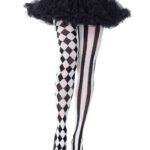 Harlequin Pantyhose - Black/white