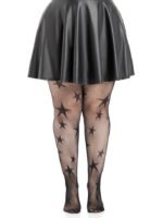 Star Net Tights - 1x 2x - Black - Image 3