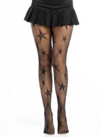 Star Net Tights – Black, One Size - Image 3