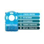 Stay Hard Rechargeable 5 Function Cock Ring – Blue - Image 3