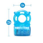 Stay Hard Rechargeable 5 Function Cock Ring – Blue - Image 4