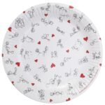 Stick Figure Style 7 Inch Plates - 8 Pack