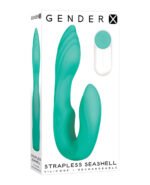 Strapless Seashell Dual-Motor Vibrator – Teal - Image 5